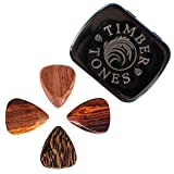 Timber Tones, paquete de 4 púas de madera para guitarra acústica