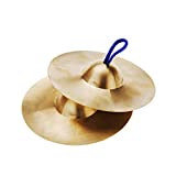 Andoer - Mini platillos de cobre de 15 cm / 5,9 pulgadas, banda de gong de mano, ritmos ...