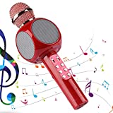 Herefun - Micrófono inalámbrico de karaoke para niños con Bluetooth, reproductor de micrófono ...