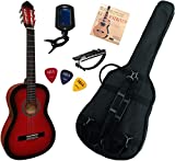 Pack Guitarra Clásica 4/4 (Adulto) Con 5 Accesorios (rojo)