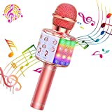 ShinePick Micrófono de Karaoke Inalámbrico, Micrófono de Karaoke Bluetooth Portátil ...