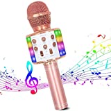 Micrófono de Karaoke Inalámbrico, Micrófono Bluetooth Reproductor de Karaoke Portátil 4 ...