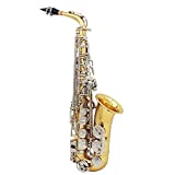 ammoon Saxofón saxofón alto Instrumento de viento con botón de concha ...