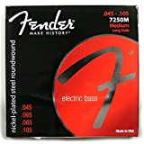 Fender 7250M Juego de cuerdas para bajo eléctrico rojo