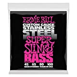 Cuerdas bajo eléctrico Ernie Ball Super Slinky de acero inoxidable -...
